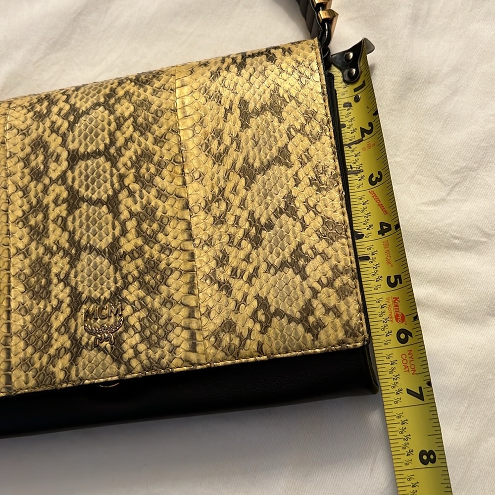 Authentic MCM Python soft Leather shoulder/Clutch Bag - Picture 14 of 17